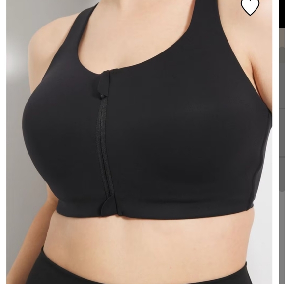 Other - Soma Black Zip-Front Sports Bra